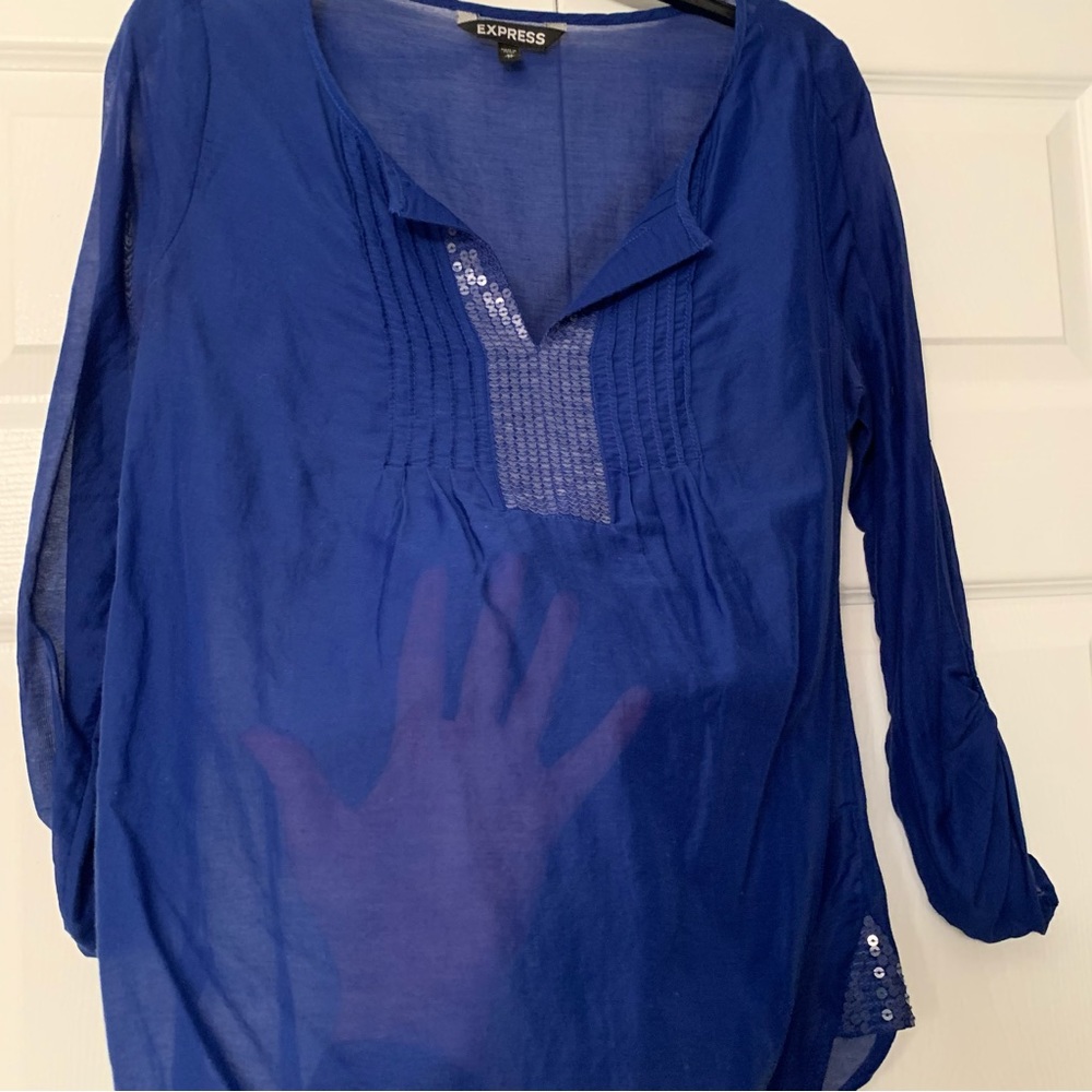 Express Pullover Tunic With Sequins - image 5